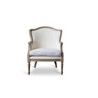 Baxton Studio Charlemagne Traditional French Accent ChairOak - Living Room Furniture