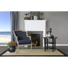 Baxton Studio Charlemagne Traditional French Black and Grey Striped Accent Chair - Living Room Furniture