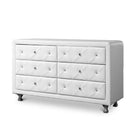 Baxton Studio Luminescence White Faux Leather Upholstered Dresser - Bedroom Furniture