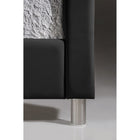 Baxton Studio Carlotta Black Modern Bed with Upholstered Headboard - Queen Size - Bedroom Furniture