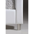 Baxton Studio Carlotta White Modern Bed with Upholstered Headboard - King Size - Bedroom Furniture