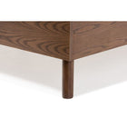 Baxton Studio Alinia Mid-century Retro Modern Light Beige Fabric Upholstered Walnut Wood Queen Size Platform Bed - Bedroom Furniture