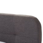 Baxton Studio Germaine Mid-Century Modern Dark Grey Fabric King Size Grid-Tufting Platform Bed - Bedroom Furniture