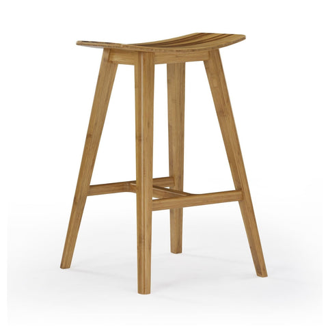 Eco Ridge by Bamax TIGRIS Bamboo 26 Counter Height Stool - Caramelized with Exotic Tiger (Set of 2) - Stools
