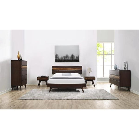 Greenington 5pc AZARA Bamboo California King Platform Bedroom Set - Sable with Exotic Tiger - Bedroom