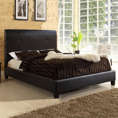 Baxton Studio Cambridge Dark Brown Queen Sized Bed - Bedroom Furniture