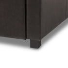 Baxton Studio London Modern and Contemporary Brown Faux Leather Arched Back Sofa Twin Daybed with Roll-Out Trundle Guest Bed - Kids Room