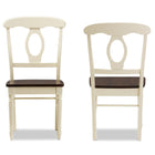 Baxton Studio Napoleon French Country Cottage Buttermilk and Cherry Brown Finishing Wood 5-Piece Dining Set - Dining Room