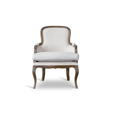 Baxton Studio Napoleon Traditional French Accent ChairAsh - Living Room Furniture