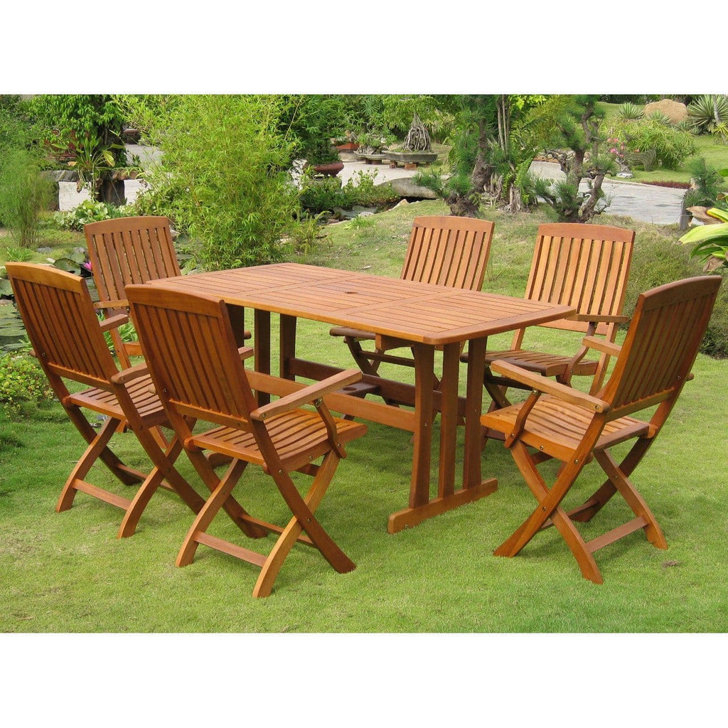 International Caravan Royal Tahiti Merida 7-Piece Dining Group - Outdoor Furniture
