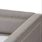 Baxton Studio Raymond Modern and Contemporary Grey Fabric Nail Heads Trimmed Sofa Twin Daybed with Roll-Out Trundle Guest Bed - Kids Room