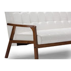 Baxton Studio Baxton Studio Mid-Century Masterpieces Sofa - White - Living Room Furniture