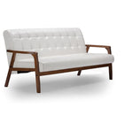 Baxton Studio Baxton Studio Mid-Century Masterpieces Sofa - White - Living Room Furniture