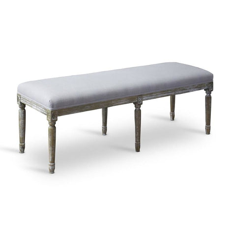 Baxton Studio Clairette Wood Traditional French Bench - Living Room Furniture