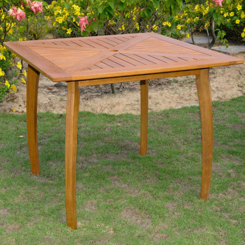International Caravan Royal Tahiti Outdoor 36 Square Wood Table - Outdoor Furniture