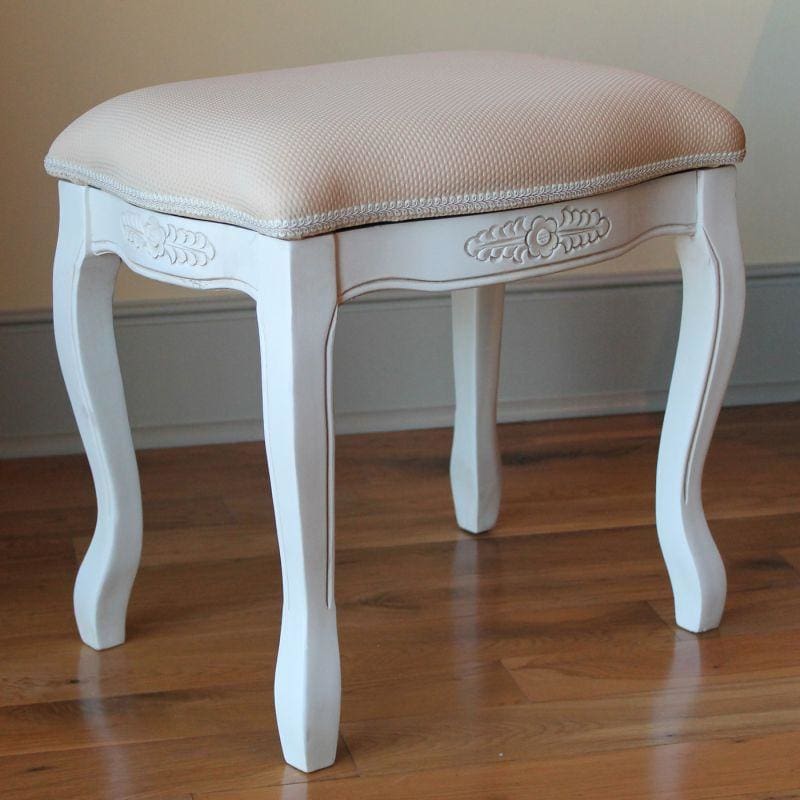 International Caravan Vanity Stool with Cushion Top - Stools