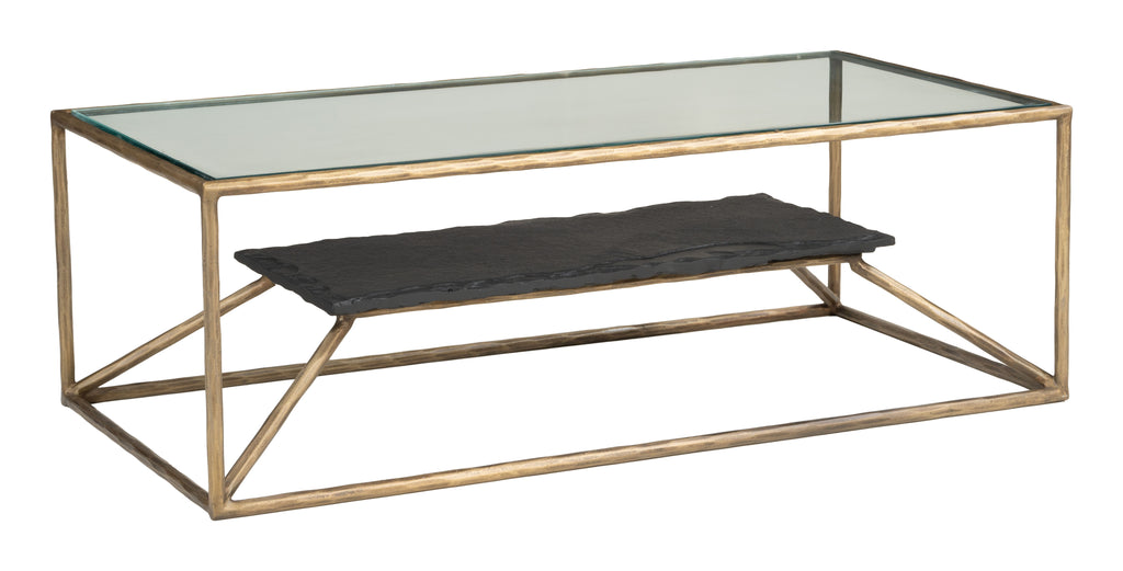 Zuo Ranol Coffee Table Brass