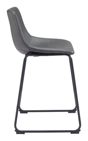 Zuo Smart Counter Stool (Set of 2) Charcoal