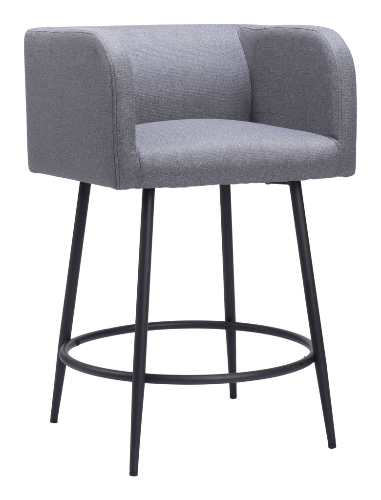 Zuo Horbat Counter Stool (Set of 2) Gray