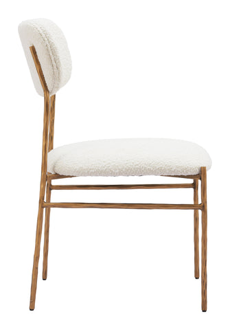 Zuo Sydhavnen Dining Chair Cream & Gold