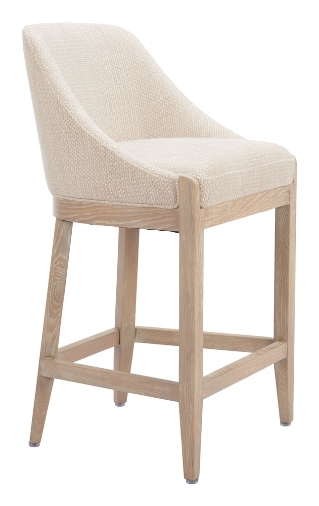 Zuo Calmo Counter Stool Beige