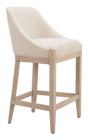 Zuo Calmo Counter Stool Beige