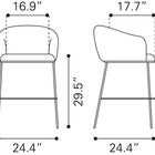 Zuo Essen Barstool Ivory