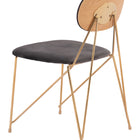 Zuo Georges Dining Chair (Set of 2) Gray & Gold