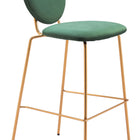 Zuo Odessa Barstool (Set of 2) Green & Gold