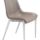 Zuo Magnus Dining Chair (Set of 2) Brown & Silver