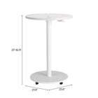 Zuo Mule Adjustable Bar Table White