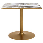 Zuo Caliza Dining Table White & Gold
