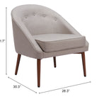 Zuo Carter Accent Chair Gray