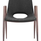 Zuo Desi Dining Chair (Set of 2) Black & Walnut