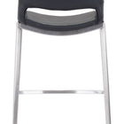 Zuo Ace Barstool (Set of 2) Black & Silver