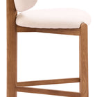 Zuo Rosetta Counter Stool (Set of 2) Beige & Walnut