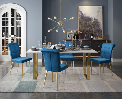 Zuo Atlas Dining Table White & Gold