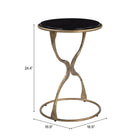 Zuo Tempus Accent Table Black & Brass