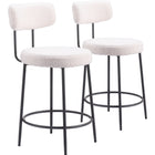 Zuo Blanca Counter Stool (Set of 2) Ivory