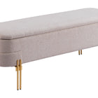 Zuo Lebreton Storage Bench Oatmeal Beige
