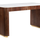 Zuo Obeah Desk White & Walnut