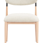 Zuo Equinox Armless Dining Chair (Set of 2) Oyster Gray & Natural