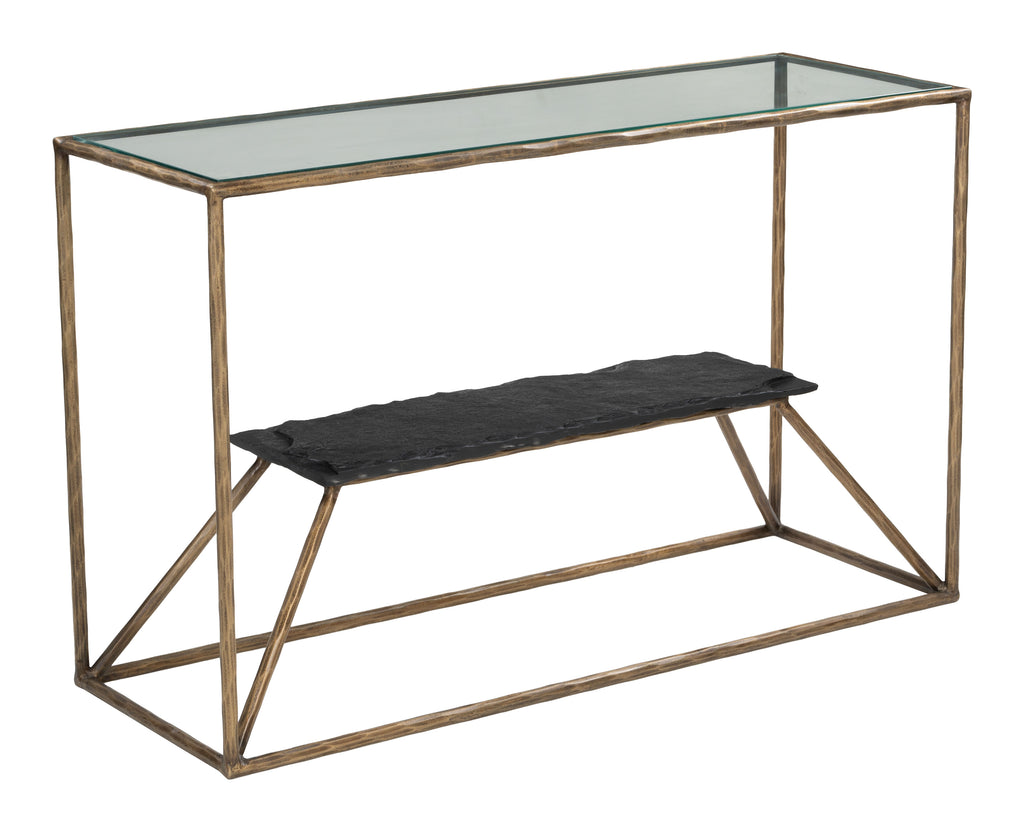 Zuo Ranol Console Table Brass