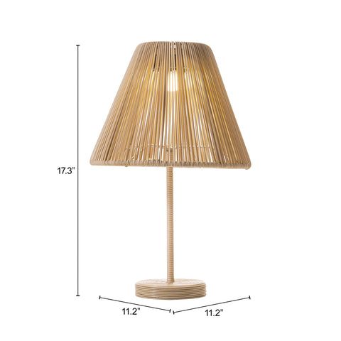 Zuo Lumika Solar Table Lamp Beige