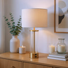 Zuo Boreal Table Lamp Beige & Gold