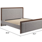 Zuo Somune King Bed Gray & Walnut