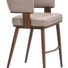 Zuo Poise Counter Stool Brown & Walnut