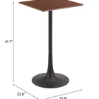 Zuo Valleta Bar Table Brown