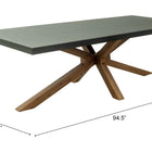 Zuo Suan Rectangular Dining Table Gray