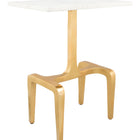 Zuo Clement Side Table White & Gold